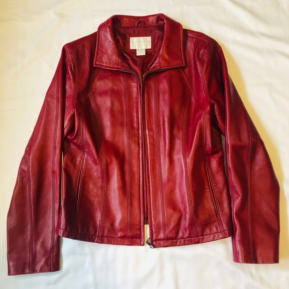 Worthington Jackets & Blazers - Worthington Genuine Lambskin red leather jacket